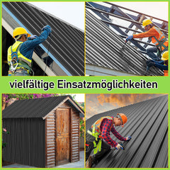 Ikodm Trapezblech Dachblech Verzinkt 12× Anthrazit / Grün 7m²