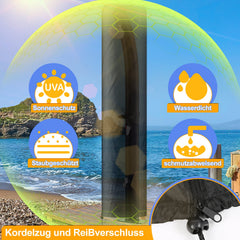 Ikodm 35L Solardusche Curve mit Regenduschkopf und Schutzhaube
