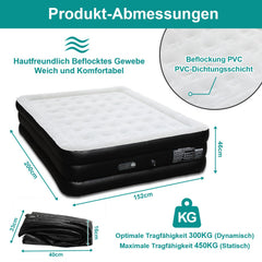 Ikodm Luftmatratze Aufblasbare Matratze mit Elektrischen Pumpe Einzel/Doppel