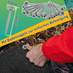 Ikodm Campingteppich Vorzeltteppich HDPE Schwarz