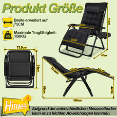 Ikodm Sonnenliege Liegestuhl Klappbar bis 200kg