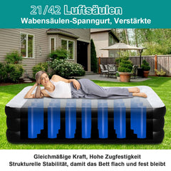 Ikodm Luftmatratze Aufblasbare Matratze mit Elektrischen Pumpe Einzel/Doppel