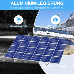 Ikodm Solarpanel PV Halterung 104cm 0°-90° 2/4 Stück