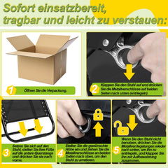 Ikodm Sonnenliege Liegestuhl Klappbar bis 200kg