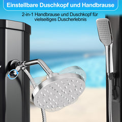 Ikodm 60L Solardusche Gartendusche Inkl. Schutzhaube und Handbrause