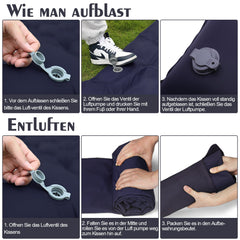 Ikodm Schlafmatte Camping selbstaufblasend Fußpresse