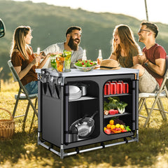 Ikodm Campingküche Campingschrank Faltschrank