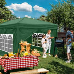 Ikodm Faltpavillon Pop-Up Pavillon mit Seitenwände 3x3m