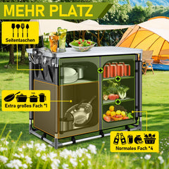 Ikodm Campingküche Campingschrank Faltschrank