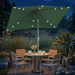 Ikodm Sonnenschirm 210x140 / 300x200cm Rechteckig mit LED Solar