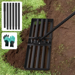 Ikodm Rasenrakel Nivellierrechen 75cm×25cm mit Gewindegriff