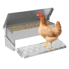 Ikodm Futterautomat für hühner Fußpedal selbstöffnender 5kg