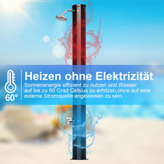 Ikodm 35L Solardusche Gartendusche Inkl. Schutzhaube