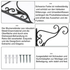 Ikodm Blumenampel Gusseisen Haken Wandhalterung 2 Stück