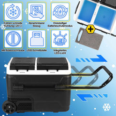 Ikodm Kompressor Kühlbox Auto Kühlschrank 50L APP