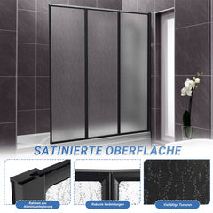 Ikodm Badewannenfaltwand aus Kunststoff, 2-/3-teilig, verschiedene Designs