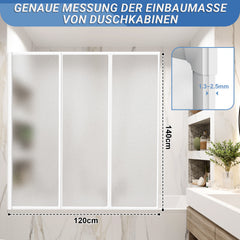 Ikodm Badewannenfaltwand aus Kunststoff, 2-/3-teilig, verschiedene Designs