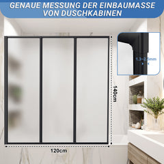 Ikodm Badewannenfaltwand aus Kunststoff, 2-/3-teilig, verschiedene Designs