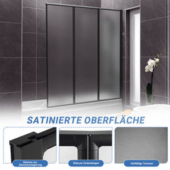 Ikodm Badewannenfaltwand aus Kunststoff, 2-/3-teilig, verschiedene Designs