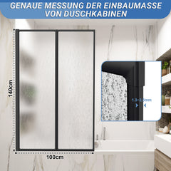 Ikodm Badewannenfaltwand aus Kunststoff, 2-/3-teilig, verschiedene Designs