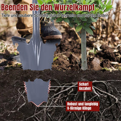 Ikodm Wurzelspaten Spaten Kohlenstoffstahl 114cm