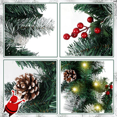 Ikodm Weihnachtsgirlande mit Beleuchtung 5m 100 LEDs inkl
