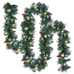 Ikodm Weihnachtsgirlande mit Beleuchtung 5m 100 LEDs inkl