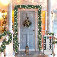 Ikodm Weihnachtsgirlande mit Beleuchtung 5m 100 LEDs inkl