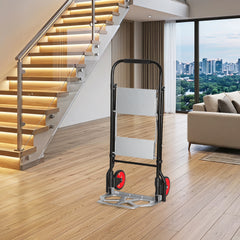 Ikodm 2-in-1 Treppensackkarre mit 2-stufige/3-stufige Trittleiter, klappbar