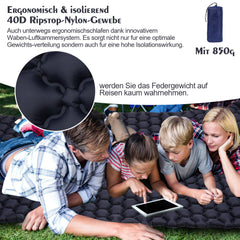 Ikodm Schlafmatte Camping selbstaufblasend Fußpresse