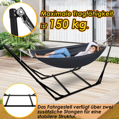 Ikodm Hängematte mit Gestell Klappbar mit Tragetasche