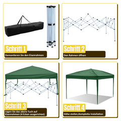 Ikodm Pop-Up Pavillon Faltpavillon Partyzelt 3x3m