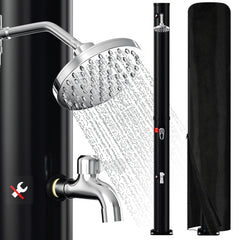 Ikodm 20L Solardusche mit Duschkopf und Schutzabdeckung