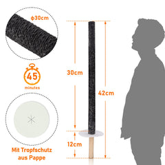Ikodm Wachsfackel Fackeln für Outdoor Brennzeit 45 min