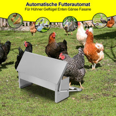 Ikodm Futterautomat für hühner Fußpedal selbstöffnender 5kg
