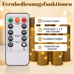 Ikodm LED Kerzen 5er Set Fernbedienung