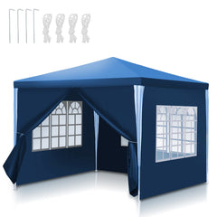 Ikodm Partyzelt Pavillon 3x3m Wasserdicht mit Seitenteilen