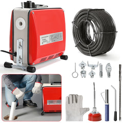Ikodm Rohrreinigungsmaschine 500W Elektrische Abflussreiniger für 20–120mm Rohre