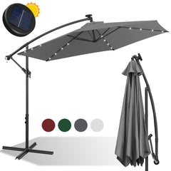 Ikodm Ampelschirm Ø3m Ø3.5m mit Solar LED
