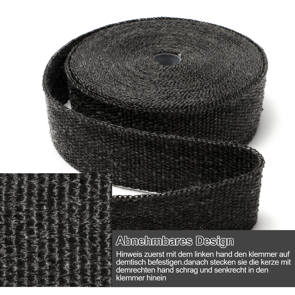 Ikodm Hitzeschutzband aus Basaltfaser für Auspuff & Turbolader