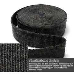 Ikodm Hitzeschutzband aus Basaltfaser für Auspuff & Turbolader