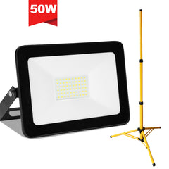 Ikodm Baustrahler LED mit Stativ Arbeitsstrahler 2550LM, HöHenverstellbar