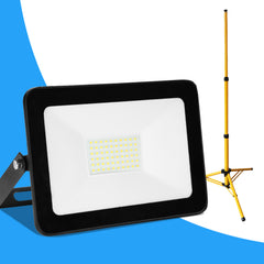 Ikodm Baustrahler LED mit Stativ Arbeitsstrahler 2550LM, HöHenverstellbar