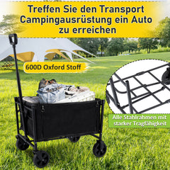 Ikodm Faltbar Bollerwagen Transportwagen 60L