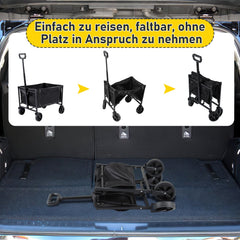Ikodm Faltbar Bollerwagen Transportwagen 60L