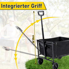 Ikodm Faltbar Bollerwagen Transportwagen 60L