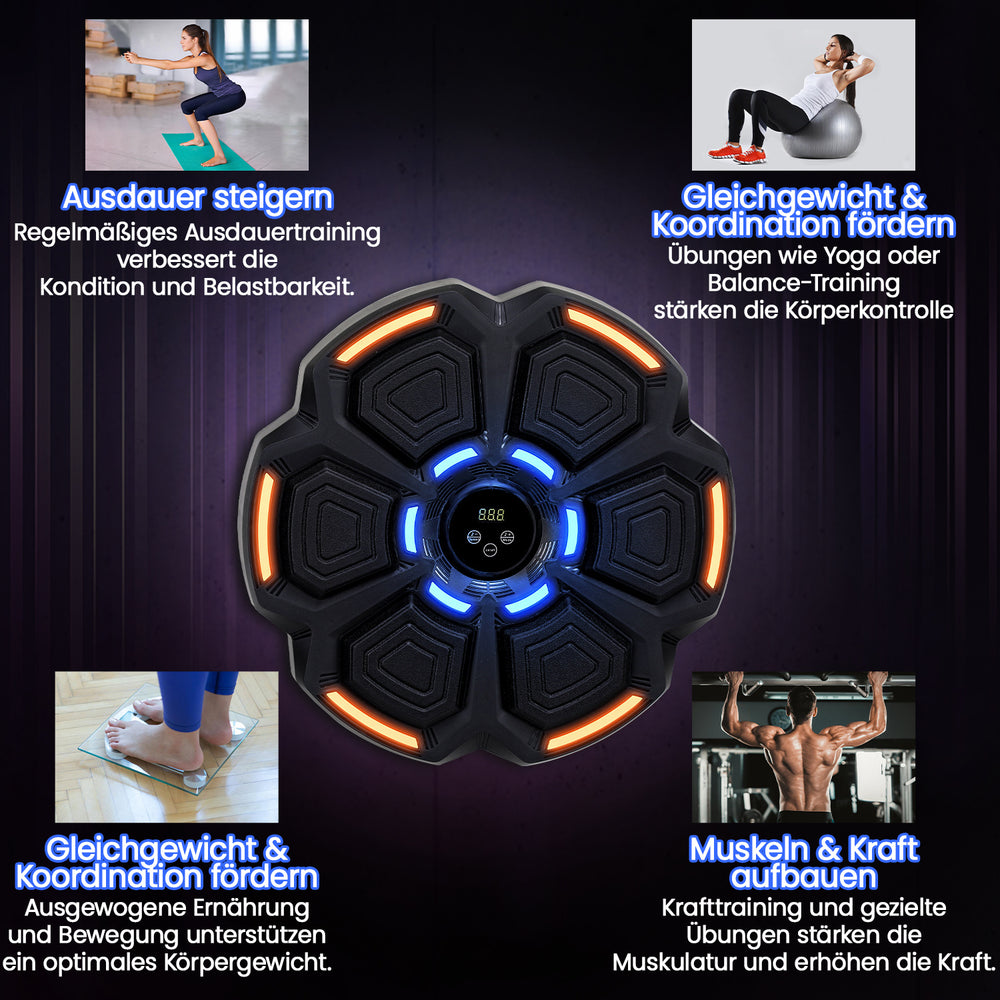 Ikodm Bluetooth Musik-Boxmaschine mit LED, Zählfunktion & Wandmontage