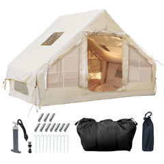 Ikodm Aufblasbares Campingzelt mit Dachfenster 6.3㎡