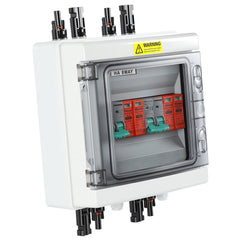 Ikodm PV-Combiner-Box 1000W 32A mit Überspannungsschutz & Sicherungsautomat