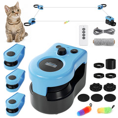 Ikodm Katzenspielzeug Elektrisch, Interaktives Katzenspielzeug mit Anpassbaren Laufwegen